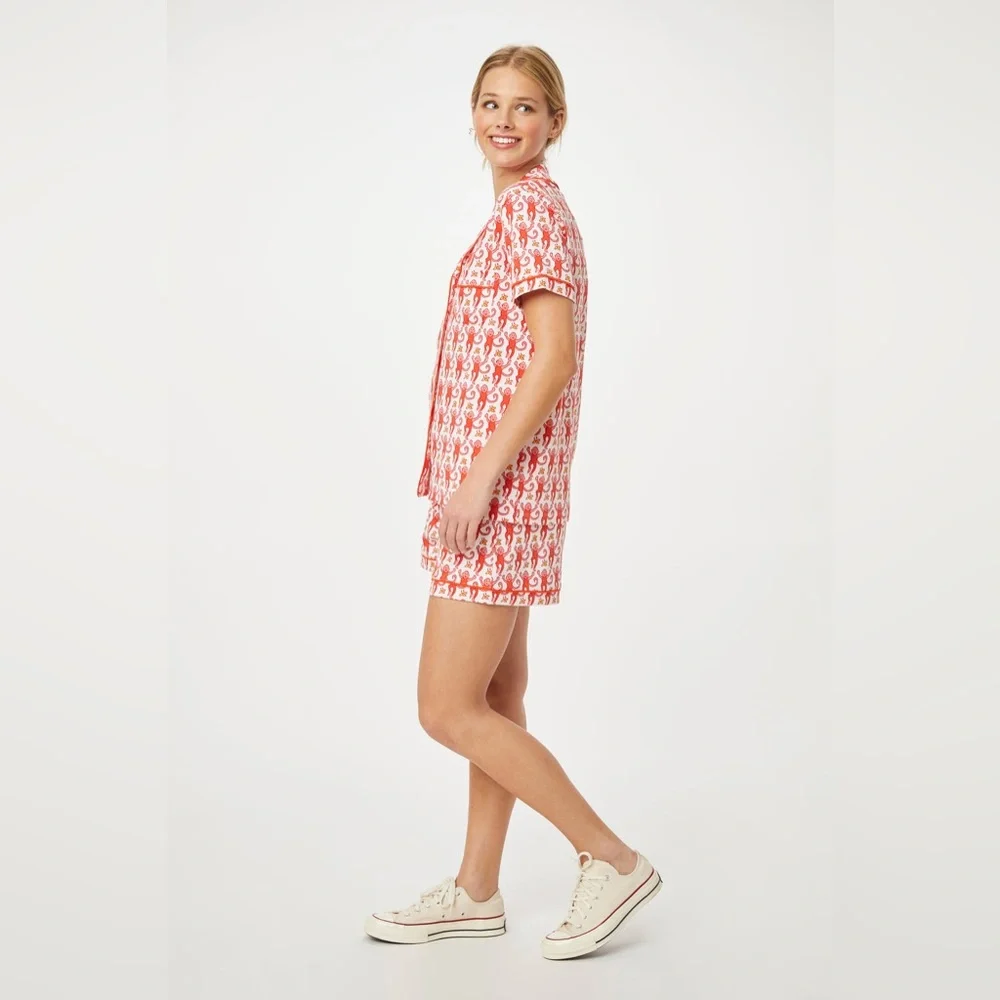 Brand New Roller Rabbit Watermelon Monkeys Polo Pajama Set - Picture 4 of 6